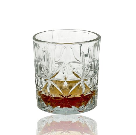 Discountershop Whiskey Glasses Set – 230ml Whisky Tumblers – Drinking Glasses for Whiskey, Water & Cocktails – Glass Set for Bar & Home