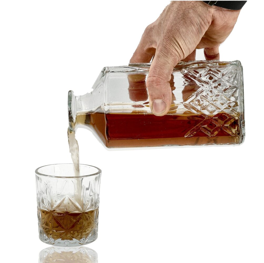 Discountershop Whiskey Glazen Set 230ml – Whisky Tumbler Glazen – Drinkglazen voor Whiskey, Water & Cocktails – Glazenset Bar & Thuis