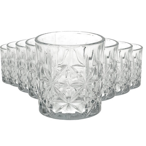 Discountershop Whiskey Glasses Set – 230ml Whisky Tumblers – Drinking Glasses for Whiskey, Water & Cocktails – Glass Set for Bar & Home