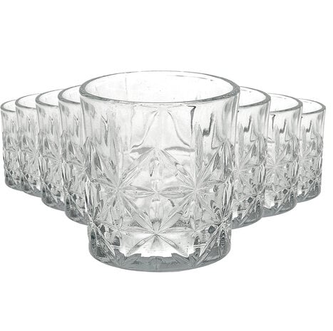 Discountershop Whiskey Glazen Set 230ml – Whisky Tumbler Glazen – Drinkglazen voor Whiskey, Water & Cocktails – Glazenset Bar & Thuis