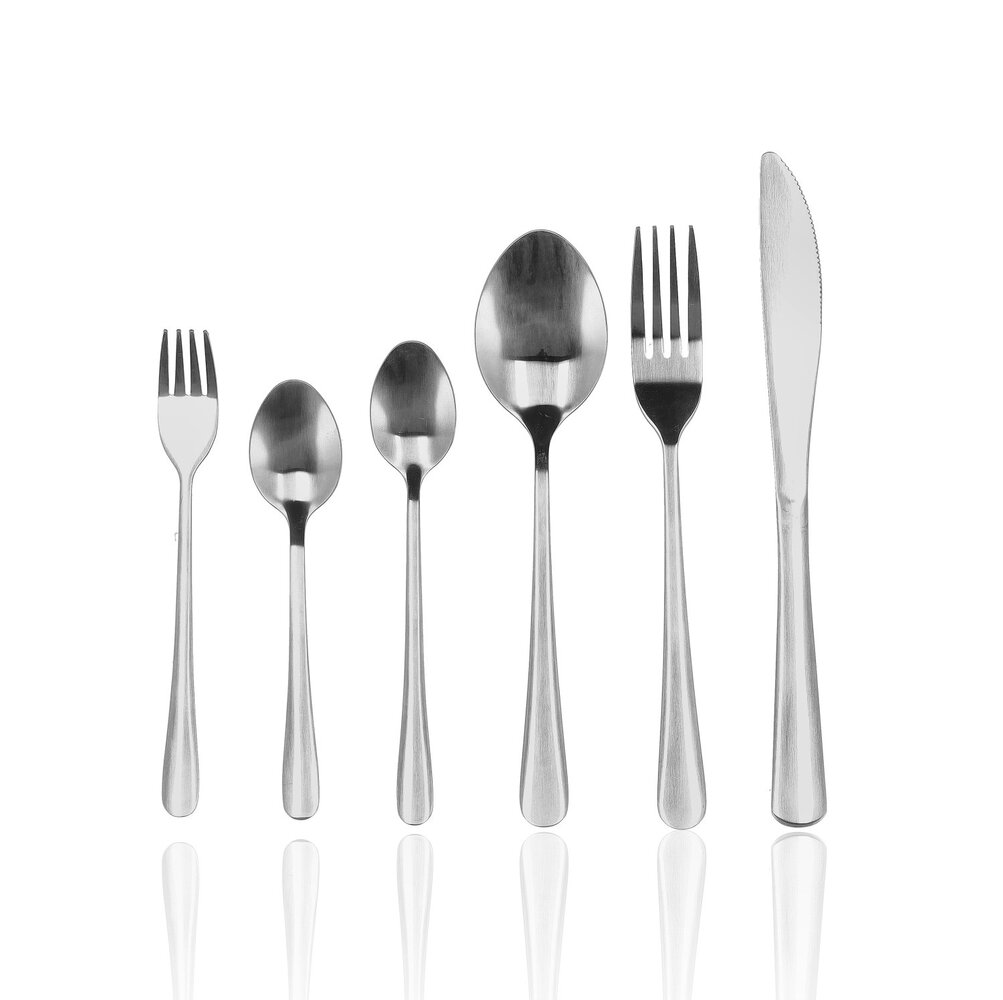 Discountershop 72-Piece Stainless Steel Cutlery Set for 12 – Complete Flatware Set – Luxury Silver Utensils – Dishwasher Safe – For Home & Restaurant Use