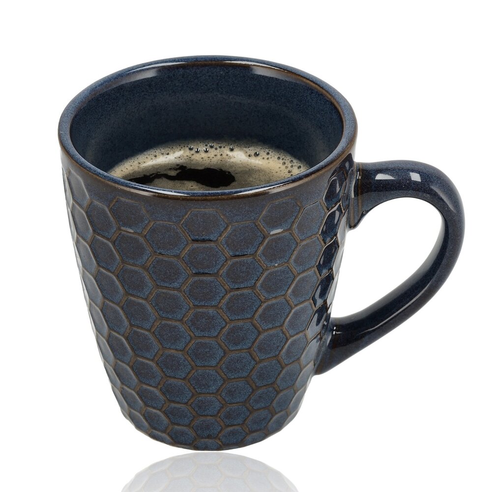 Discountershop Coffee Mug Set 200 ml – Coffee Mugs with Handle – Microwave Safe Earthenware Coffee Cups and Cappuccino Cups – Mugs for Coffee and Tea