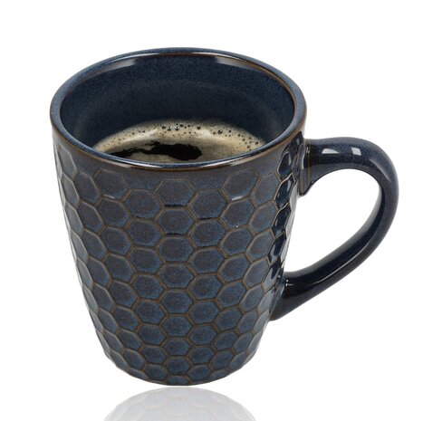 Discountershop Coffee Mug Set 200 ml – Coffee Mugs with Handle – Microwave Safe Earthenware Coffee Cups and Cappuccino Cups – Mugs for Coffee and Tea