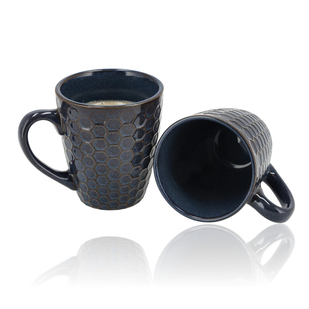 Discountershop Koffiemokken Set 200 ml – Koffiemokken met Oor – Magnetronbestendig Aardewerk Koffiekopjes en Cappuccino Kopjes – Mokken voor Koffie en Thee