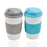 Discountershop Coffee To Go Cup 450ml – Reusable Travel Mug with Lid – Leakproof Portable Coffee Cup for On-the-Go – Coffee Mug & Drink Cup