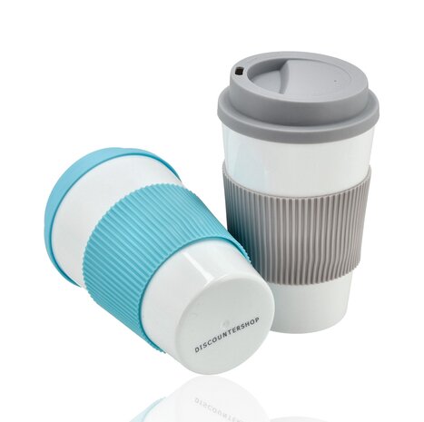 Discountershop Koffie To Go Beker 450 ml – Herbruikbare Koffie Beker To Go met Deksel – Lekvrije Portable Reisbeker voor Onderweg – Koffiebeker & Drinkbeker