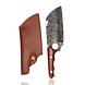Discountershop Japanese Cleaver Knife with Leather Sheath – Heavy Duty Meat Cleaver for Bones – Hand Forged Kitchen Knife – Professional Chef Knife for Sale