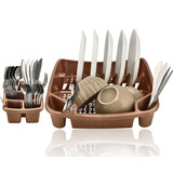 Discountershop Dish Drying Rack with Cutlery Holder – 2-Piece Dish Rack Set for Countertop – Drying Rack with Cutlery Basket – For Plates, Glasses and Utensils – Kitchen Dish Rack for Sale Discountershop Dish Drying Rack with Cutlery Holder – 2-Piece Dish Rack Set for Countertop – Drying Rack with Cutlery Basket – For Plates, Glasses and Utensils – Kitchen Dish Rack for Sale