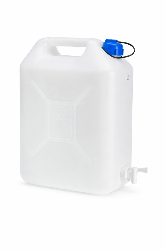 Discountershop Jerrycan 20 Liter met Kraan voor Drinkwater – BPA-vrij Water Jerrycan voor Camping, Caravan & Noodvoorraad