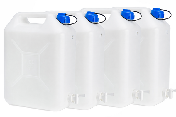 Discountershop 20 Liter Water Jerrycan with Tap – BPA-Free Drinking Water Container for Camping, Caravan & Emergency Storage