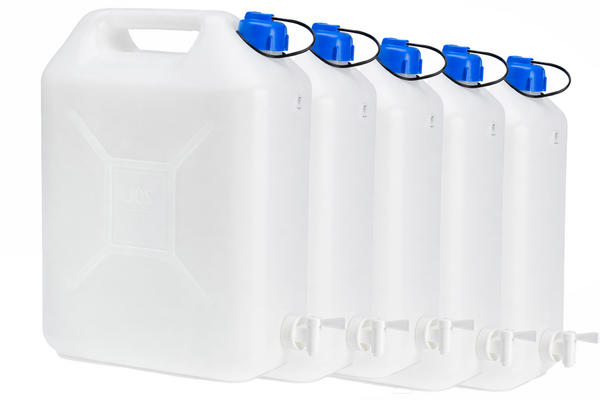 Discountershop Jerrycan 20 Liter met Kraan voor Drinkwater – BPA-vrij Water Jerrycan voor Camping, Caravan & Noodvoorraad