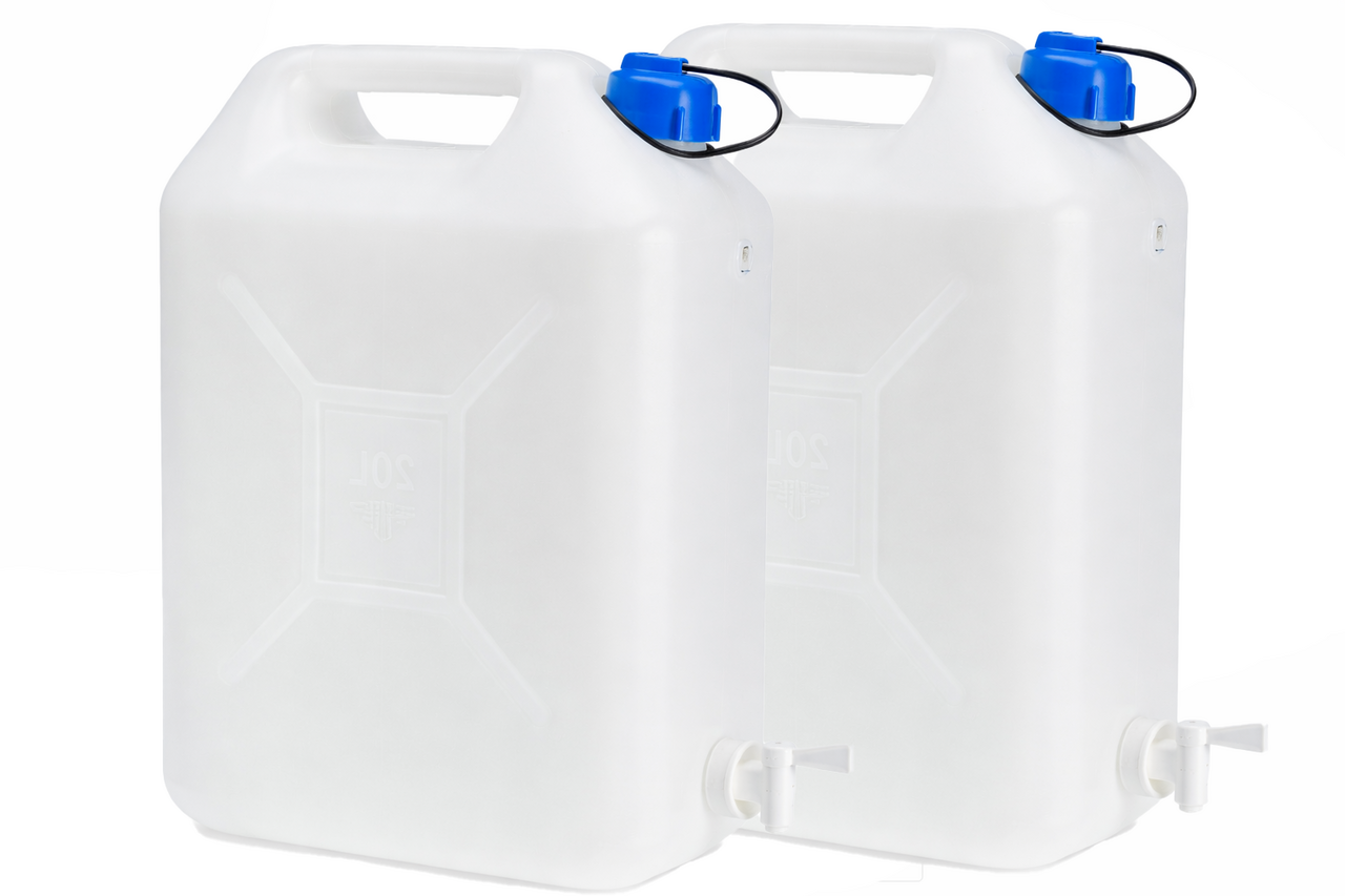 Discountershop Jerrycan 20 Liter met Kraan voor Drinkwater – BPA-vrij Water Jerrycan voor Camping, Caravan & Noodvoorraad