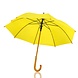 Discountershop Large Umbrella 102 cm Yellow – Windproof Umbrella with Wooden Handle and Hook for Men and Women – Strong Umbrella for Rain & Outdoor Use