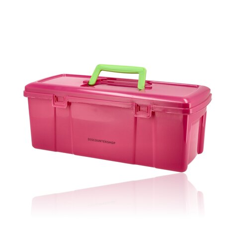 Discountershop Plastic Storage Box with Handle 36 cm – Durable Toolbox Organizer for DIY & Garage Storage – Multi-Purpose Storage Box (Garden, Office Organizer)