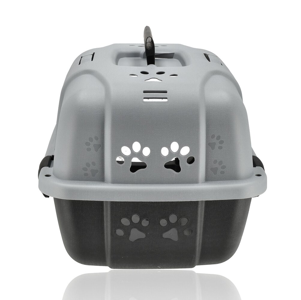 Discountershop Dog Carrier / Cat Carrier Travel Crate Black – Pet Transport Box with Handle & Lockable Door – Safe Travel Carrier for Dogs & Cats – 48x30x32 cm
