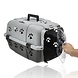 Discountershop Hondenbox / Kattenbox Reismand Zwart – Dieren Transporter met Handgreep & Afsluitbare Deur – Veilig Transport voor Hond en Kat – 48x30x32 cm