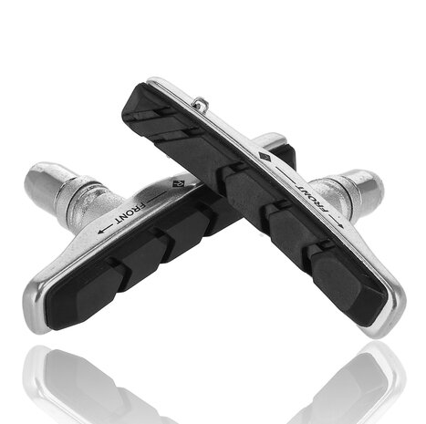Discountershop Fiets Remblokken V-Brake 72mm – Set Links & Rechts – Cartridge Remblokjes met Remschoenen – Geschikt voor Shimano Systemen & Universele Fietsen