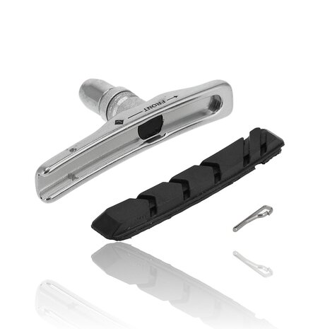 Discountershop Fiets Remblokken V-Brake 72mm – Set Links & Rechts – Cartridge Remblokjes met Remschoenen – Geschikt voor Shimano Systemen & Universele Fietsen