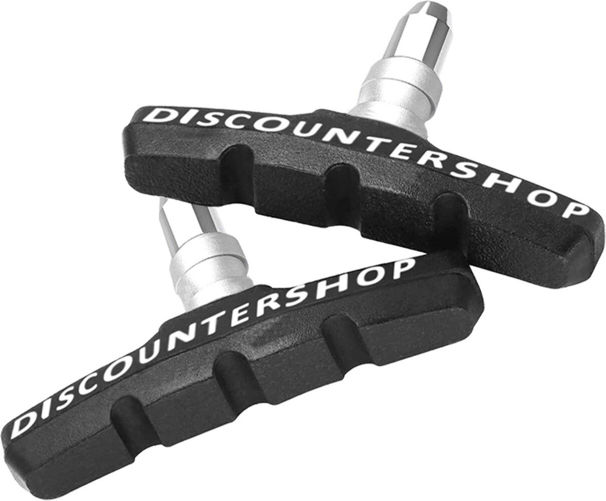 Discountershop V-Brake Brake Pads 70mm – Bicycle Brake Pads for Shimano Systems – Cartridge Pads with Strong Braking Power for City Bike, MTB & E-Bike