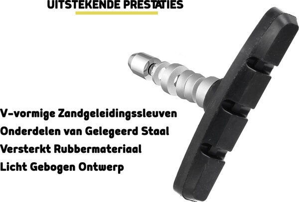 Discountershop V-Brake Remblokken 70mm – Remblokken Fiets voor Shimano Systemen – Cartridge Remblokjes met Sterke Remkracht voor Stadsfiets, MTB en E-bike