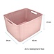 Discountershop Opbergmand 28.5L Kunststof Roze – Riet Look Mandjes – Opbergbox & Opbergdoos – Opbergmand Kinderkamer Speelgoed – Keukenkast Organizer & Kledingkast Organizer – Stapelbare Kast Organizer