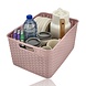 Discountershop Opbergmand 18L Kunststof Roze – Opbergbox Rattan – Opbergdoos Woonkamer, Kinderkamer en Badkamer – Multifuntioneel  Kast Organizer