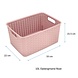 Discountershop Storage Basket 10L Plastic Pink – Rattan Look Storage Box & Storage Bin – Kitchen Cabinet and Closet Organizer – Stackable Storage Basket