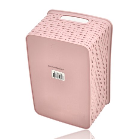 Discountershop Opbergmand 6L Kunststof – Mandjes Riet Look Multifunctionele Opbergdoos – Kast Organizer en Keukenkast Organizer – Opbergsystemen voor Opslag