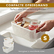 Discountershop Storage Basket with Wooden Handle – 6L Plastic Storage Basket – Kitchen Cabinet Organizer, Closet Organizer, Toy Storage Basket Kids Room