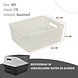 Discountershop White Storage Basket – ±12L Plastic Storage Baskets with Handles – Multi-Purpose Storage Box for Storage