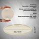 Discountershop Dinner Plate Set – Cream Ceramic Plates 26.3 cm – Glossy Tableware with Raised Edge – For Hospitality, Restaurants and Holidays