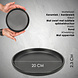 Discountershop Ceramic Breakfast Plates Black Ø20 cm – Cake Plates & Dessert Plates, Dishwasher & Microwave Safe Tableware