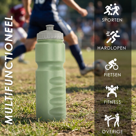 Discountershop Bidon 750 ml – Fiets Bidon en Sportfles – BPA-vrij – Geschikt voor Fietsen en Fitness – Waterfles voor Wielrennen en Training – Mintgroen
