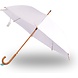 Discountershop Grote Witte Paraplu 98 cm – Stevige Winddichte Dames en Heren Paraplu, Lichtgewicht Opvouwbare Paraplu met UV Bescherming
