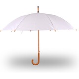 Discountershop White Windproof Umbrella 98 cm | Large Strong Umbrella for Women and Men