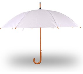 Discountershop White Windproof Umbrella 98 cm | Large Strong Umbrella for Women and Men