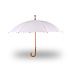 Paraplu met Houten Handvat 98cm Diameter - White Vanille | Automatisch & Windproof - Unisex