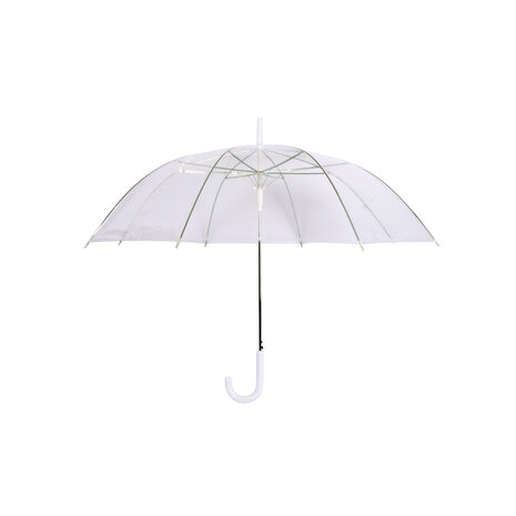 Discountershop Doorzichtige Paraplu Bruiloft 100cm – Transparante Trouwparaplu Groot, Sterke Windbestendige Paraplu voor Bruid en Gasten