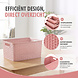 Discountershop Storage Basket 6L Plastic – Rattan Look Multifunctional Storage Box – Closet Organizer & Kitchen Cabinet Organizer – Storage System for Home Organization