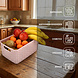 Discountershop Opbergmand 6L Kunststof – Mandjes Riet Look Multifunctionele Opbergdoos – Kast Organizer en Keukenkast Organizer – Opbergsystemen voor Opslag
