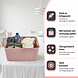 Discountershop Opbergmand 18L Kunststof Roze – Opbergbox Rattan – Opbergdoos Woonkamer, Kinderkamer en Badkamer – Multifuntioneel  Kast Organizer