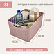 Discountershop Opbergmand 18L Kunststof Roze – Opbergbox Rattan – Opbergdoos Woonkamer, Kinderkamer en Badkamer – Multifuntioneel  Kast Organizer