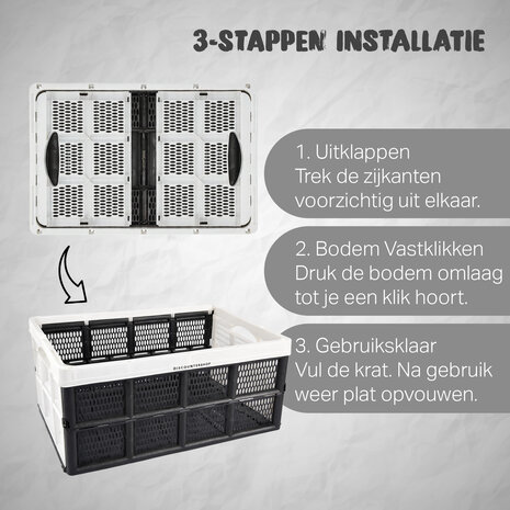 Discountershop Foldable Storage Crate 32 Liter - Collapsible Grocery Crate with Handles - Multifunctional Storage Box for Home, Travel, Camping and DIY Discountershop Foldable Storage Crate 32 Liter - Collapsible Grocery Crate with Handles - Multifunctional Storage Box for Home, Travel, Camping and DIY