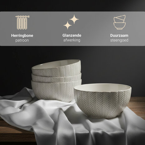 Discountershop Ramen Kommen Ø14 cm Keramiek – 700 ml Soepkommen Zonder Oor voor Muesli, Yoghurt, Noedels en Salade – Grijs Discountershop Ramen Kommen Ø14 cm Keramiek – 700 ml Soepkommen Zonder Oor voor Muesli, Yoghurt, Noedels en Salade – Grijs