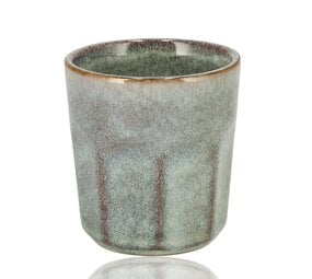 Discountershop koffiebeker aardewerk groen zonder oor