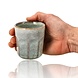 Discountershop Earthenware Coffee Mug 200 ml – Ceramic Cup Without Handle for Coffee, Tea, Cappuccino and Lungo – Green/Grey