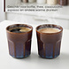 Discountershop Earthenware Coffee Mug 200 ml – Ceramic Cup Without Handle for Lungo, Cappuccino, Espresso and Tea – Blue-Brown