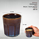 Discountershop Koffiebeker Aardewerk 200 ml – Keramische Beker Zonder Oor voor Lungo, Cappuccino, Espresso en Thee – Blauw-Bruin Discountershop Koffiebeker Aardewerk 200 ml – Keramische Beker Zonder Oor voor Lungo, Cappuccino, Espresso en Thee – Blauw-Bruin