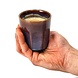 Discountershop Earthenware Coffee Mug 200 ml – Ceramic Cup Without Handle for Lungo, Cappuccino, Espresso and Tea – Blue-Brown