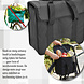 Discountershop Single Bicycle Pannier Black – 20L – Bike Bag with Reflective Strips – Water-Resistant – Universal Mounting